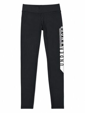 Under Armour Black Leggings with White Side Logo